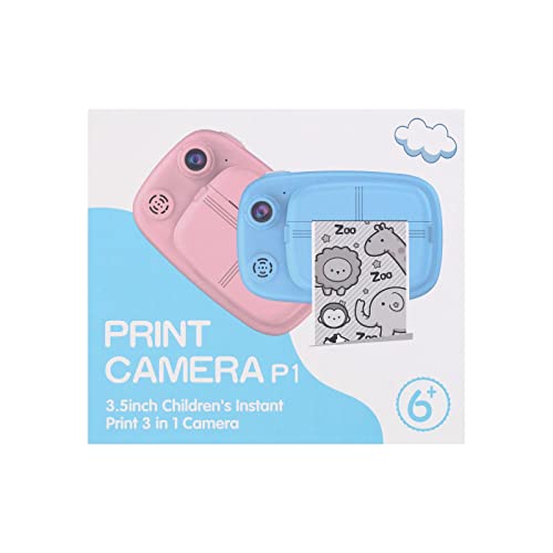Misilmp Kids Instant Camera - 1080P Video, Pink