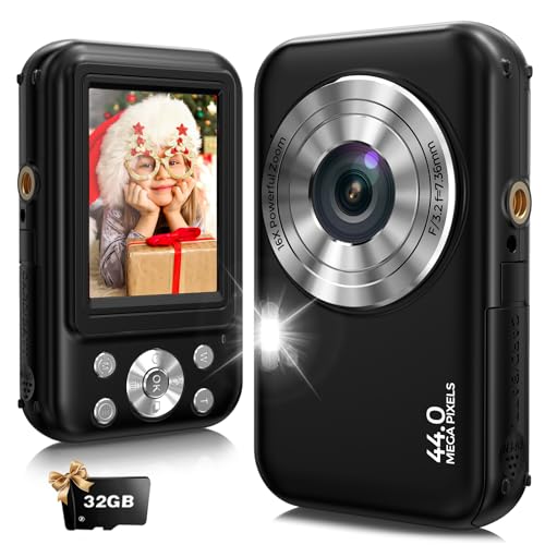 Compact Digital Camera with FHD 1080P, 44MP