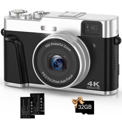 4K Autofocus Vlogging Camera with Rotating Dashboard