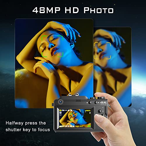 4K Digital Camera with Dual Lens, Wifi & 32GB