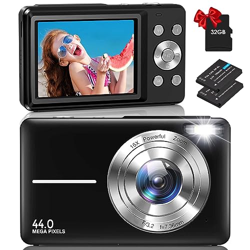 Compact Vlogging Camera with 32G Memory Card & 44MP