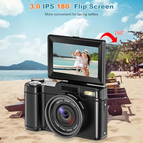 4K UHD Vlogging Camera, 48MP Compact Photography