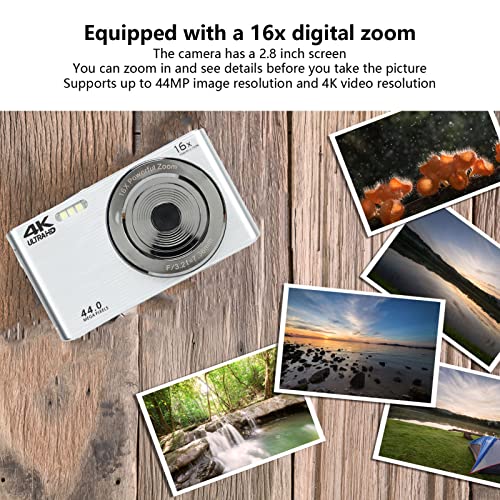 Travel Photography Camera - 16X Zoom, 4K 44MP