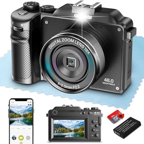 4K Digital Camera with Autofocus & Wide Angle
