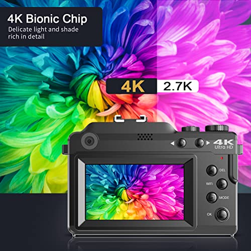 4K Digital Camera with Autofocus & Wide Angle