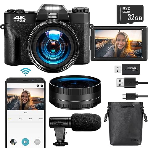 4K Vlogging Camera with Flip Screen & WiFi