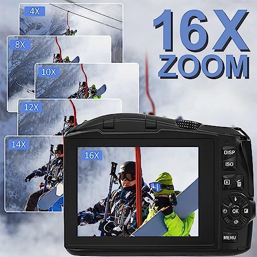 Compact 4K Video Camera with 48MP, 16x Zoom