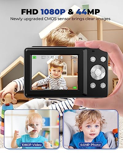 Compact Vlogging Camera with 32G Memory Card & 44MP