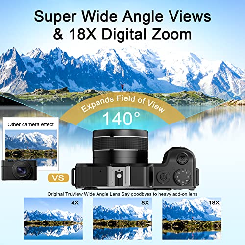 4K Digital Camera with Autofocus & Wide Angle