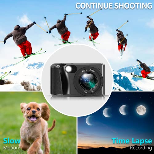 Hojocojo 4K Autofocus Vlogging Camera 48MP FHD