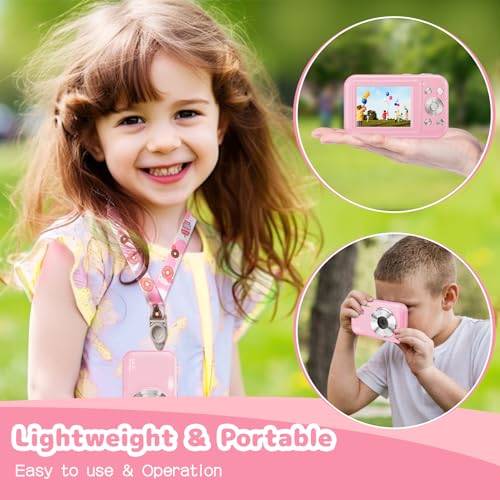 44MP Kids Digital Camera, 1080P FHD, 32GB SD