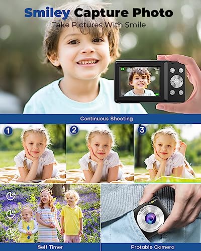 Compact Vlogging Camera with 32G Memory Card & 44MP
