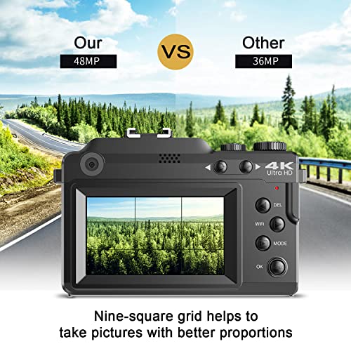 4K Digital Camera with Autofocus & Wide Angle
