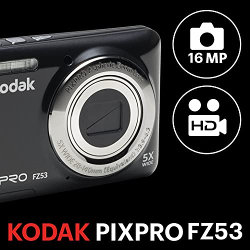 KODAK FZ53 Digital Camera - Black 16MP 5xZoom