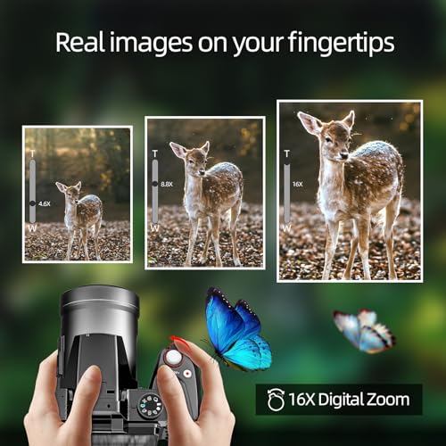 64MP Digital Camera with 4K Video, WiFi, and Flip Screen