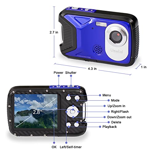 Kids Waterproof Digital Camera - 30MP, 1080P FHD