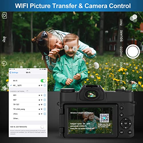 4K Vlogging Camera with Flip Screen & WiFi