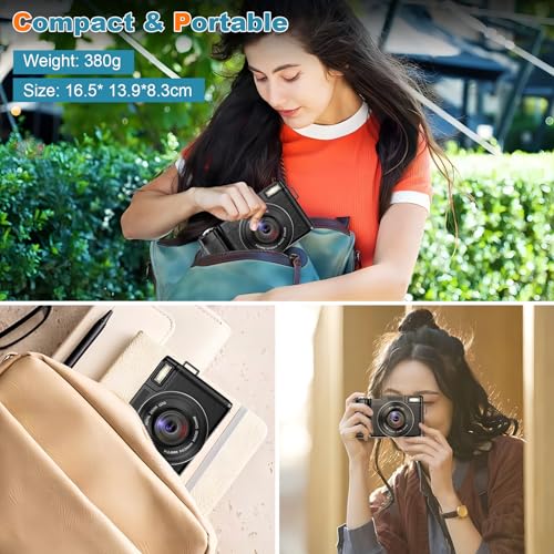 4K UHD Vlogging Camera, 48MP Compact Photography