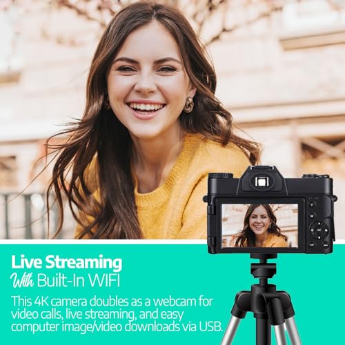 4K 48MP Auto Focus Digital Camera - Beginner's Bundle