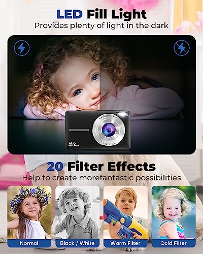 Compact Vlogging Camera with 32G Memory Card & 44MP