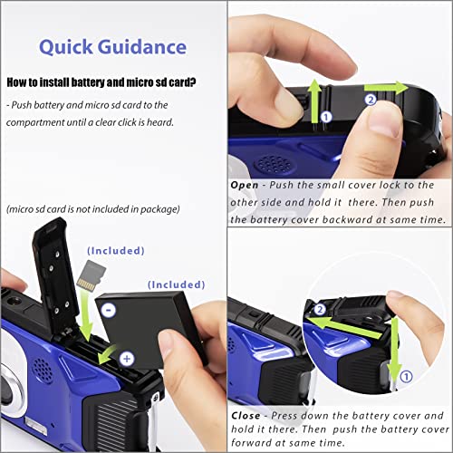 Kids Waterproof Digital Camera - 30MP, 1080P FHD