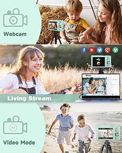 Compact 48MP Digital Camera with Autofocus, 16X Zoom