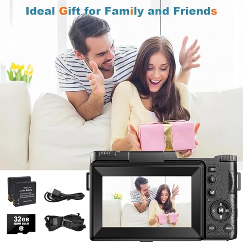 4K UHD Vlogging Camera, 48MP Compact Photography