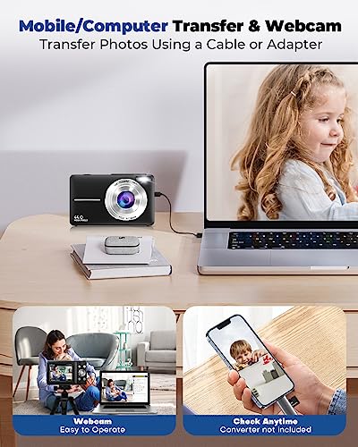 Compact Vlogging Camera with 32G Memory Card & 44MP