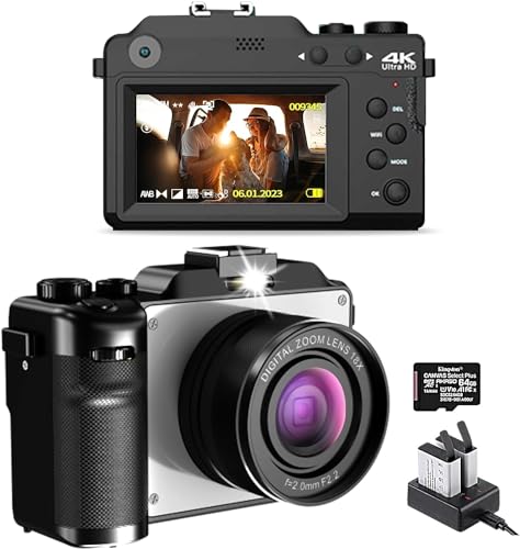 AILRINNI 4K Camera with 48MP, WiFi, 18X Zoom