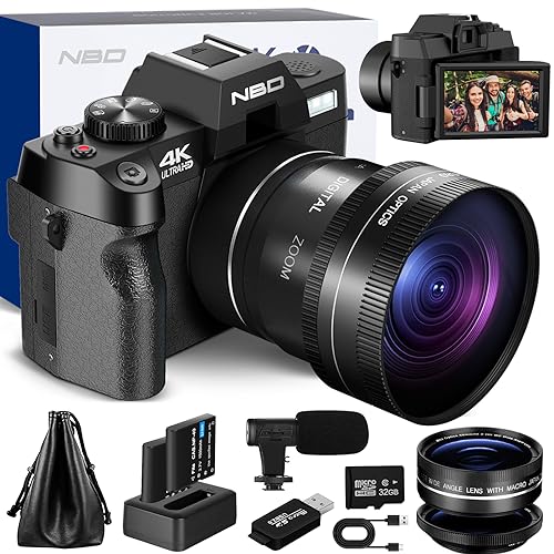 NBD 4K Digital Camera with Flip Screen