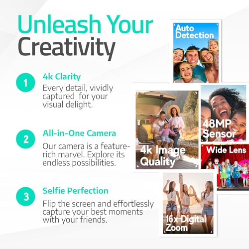 4K 48MP Auto Focus Digital Camera - Beginner's Bundle