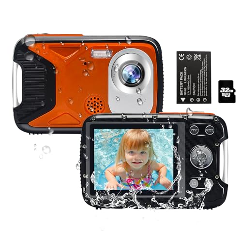 Waterproof Digital Camera with 32GB Micro Card (Orange)