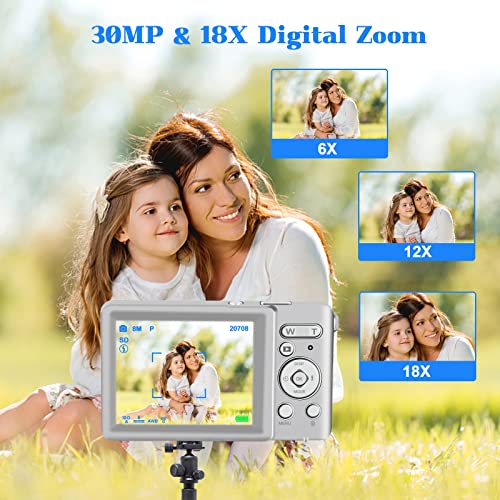 30MP Digital Camera with 18X Zoom & 32GB Card