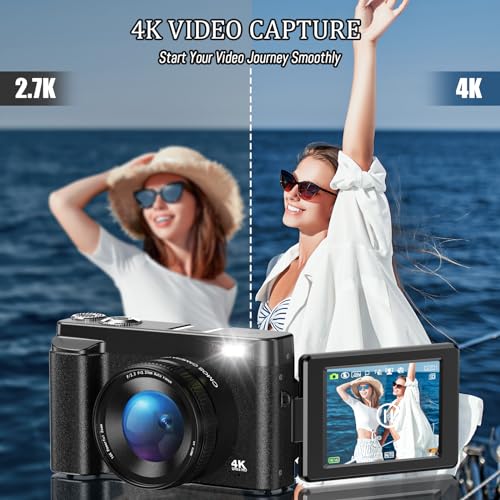 Digital Camera with 4K UHD, Autofocus & 32G