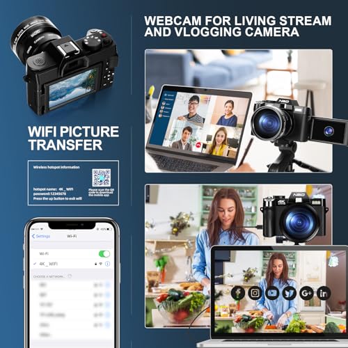 NBD 4K Digital Camera with Flip Screen