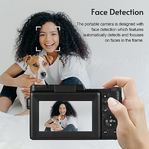 Andoer Compact Autofocus Camera: 16X Zoom, Rotatable Screen