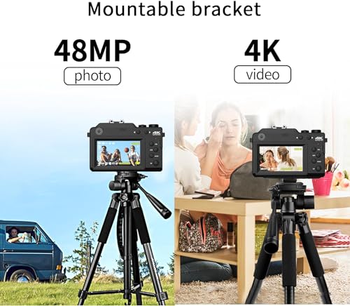 AILRINNI 4K Camera with 48MP, WiFi, 18X Zoom