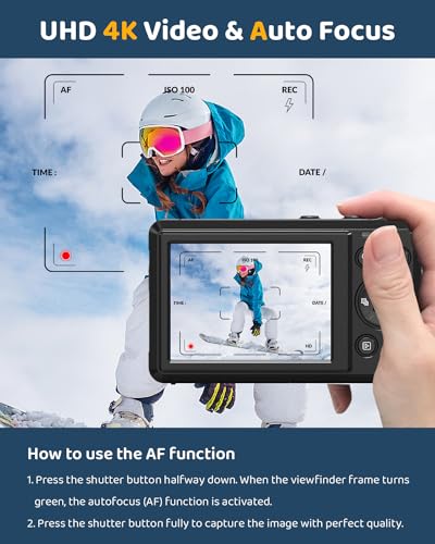 4K Autofocus Vlogging Camera with 44MP UHD
