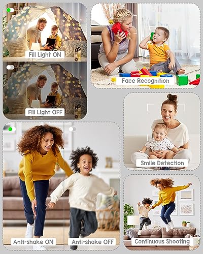 Compact Digital Camera, FHD 1080P, 44MP, 2.5" LCD, 16X Zoom