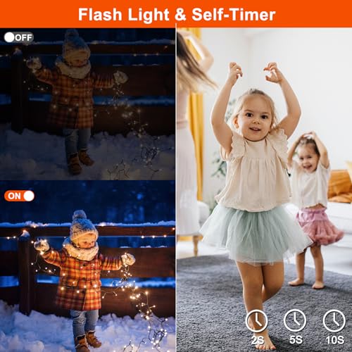 Waterproof Digital Camera with 32GB Micro Card (Orange)