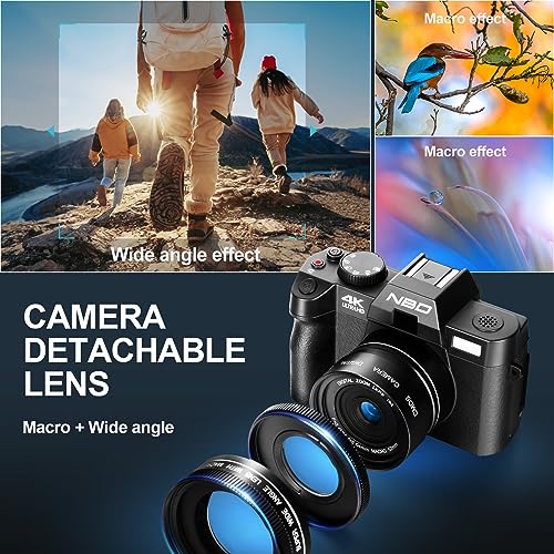 NBD 4K Digital Camera with Flip Screen