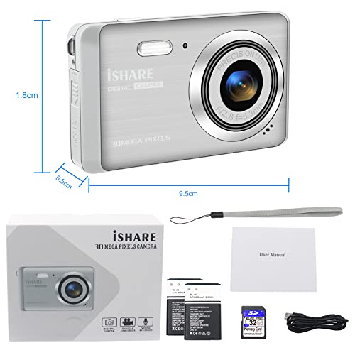 30MP Digital Camera with 18X Zoom & 32GB Card