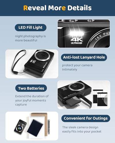 4K Autofocus Vlogging Camera with 44MP UHD