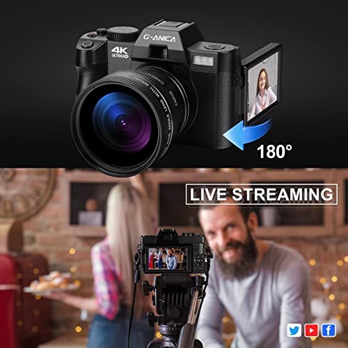 G-Anica 4K Cameras: Vlogging, WiFi, Wide-Angle & Macro