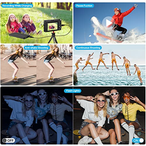 Umipyiza 4K Autofocus Digital Camera, 48MP, 16X Zoom