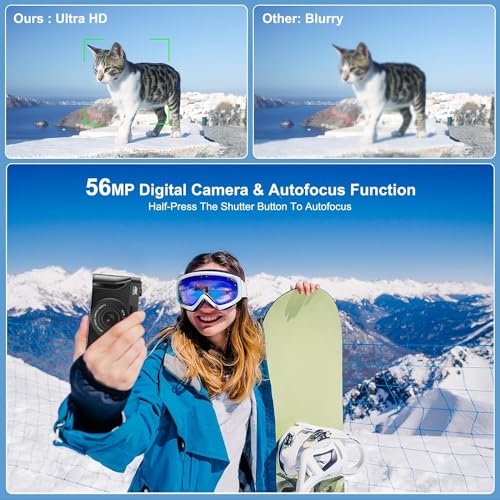 4K Autofocus Vlogging Camera 56MP UHD Compact