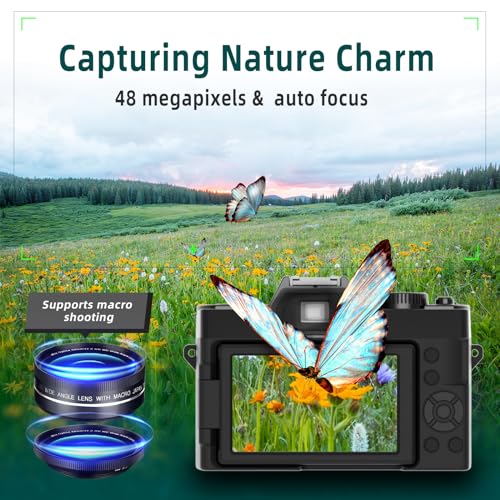 Monitech 4K 48MP Vlogging Camera with Flip Screen