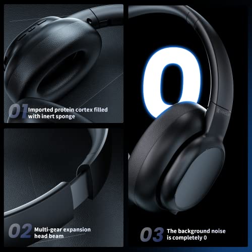 VOCLO A6 Wireless Headphones: 55 Hour Playtime, Noise Cancelling