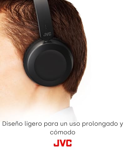 JVC Lightweight Foldable On-Ear Headphones with Mic, Black