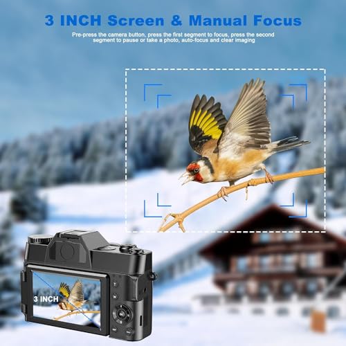 4K Autofocus Vlogging Camera 56MP UHD Compact